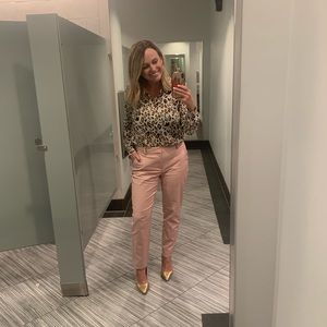 Light Pink Ankle Pants - Straight Leg